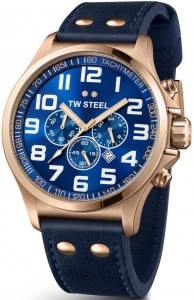 TW Steel Watch Pilot Rose Gold Chronograph 48mm